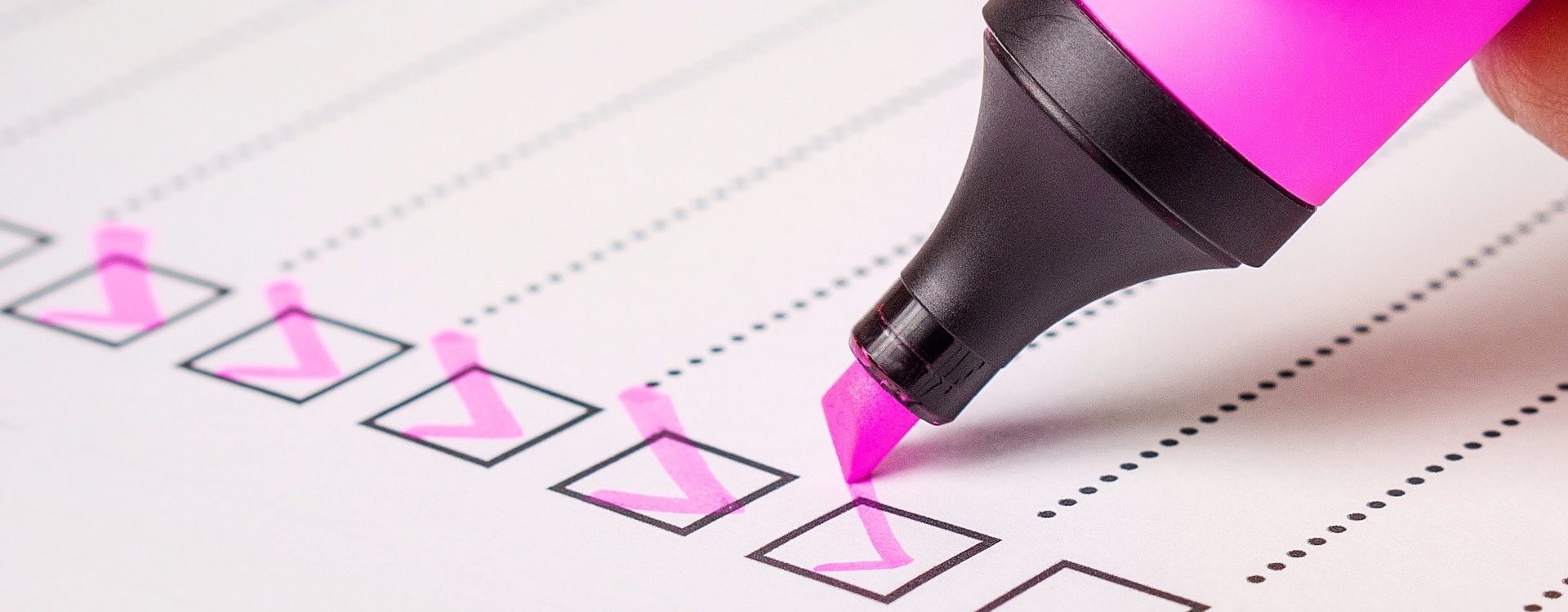 Checklist and highlighter