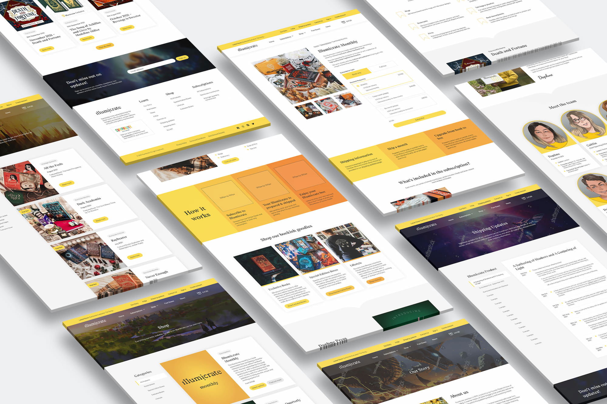 Subscription company website design