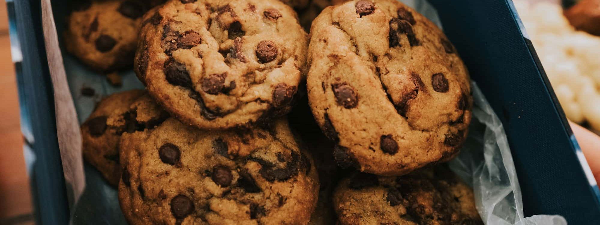 Cookies in a baking tray