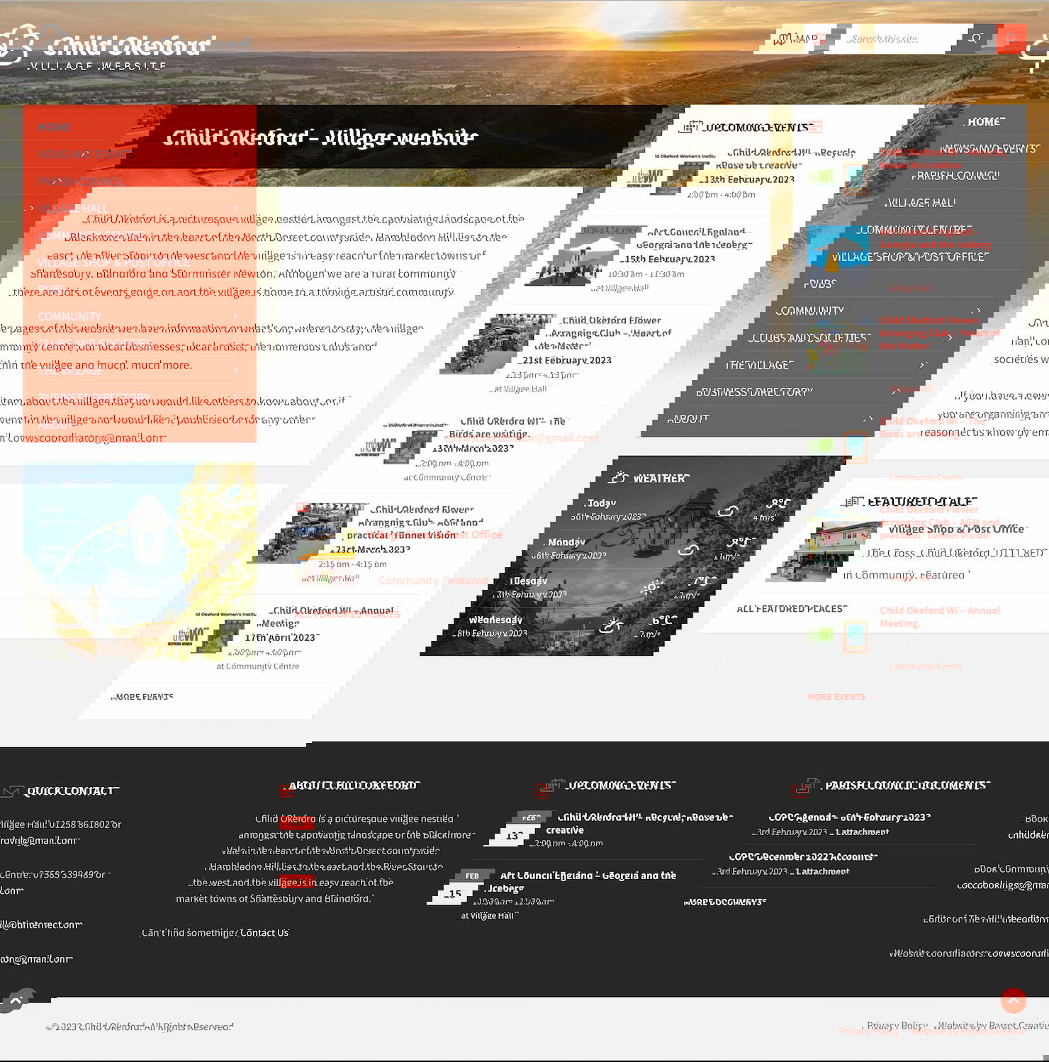 Village and Parish Council website design