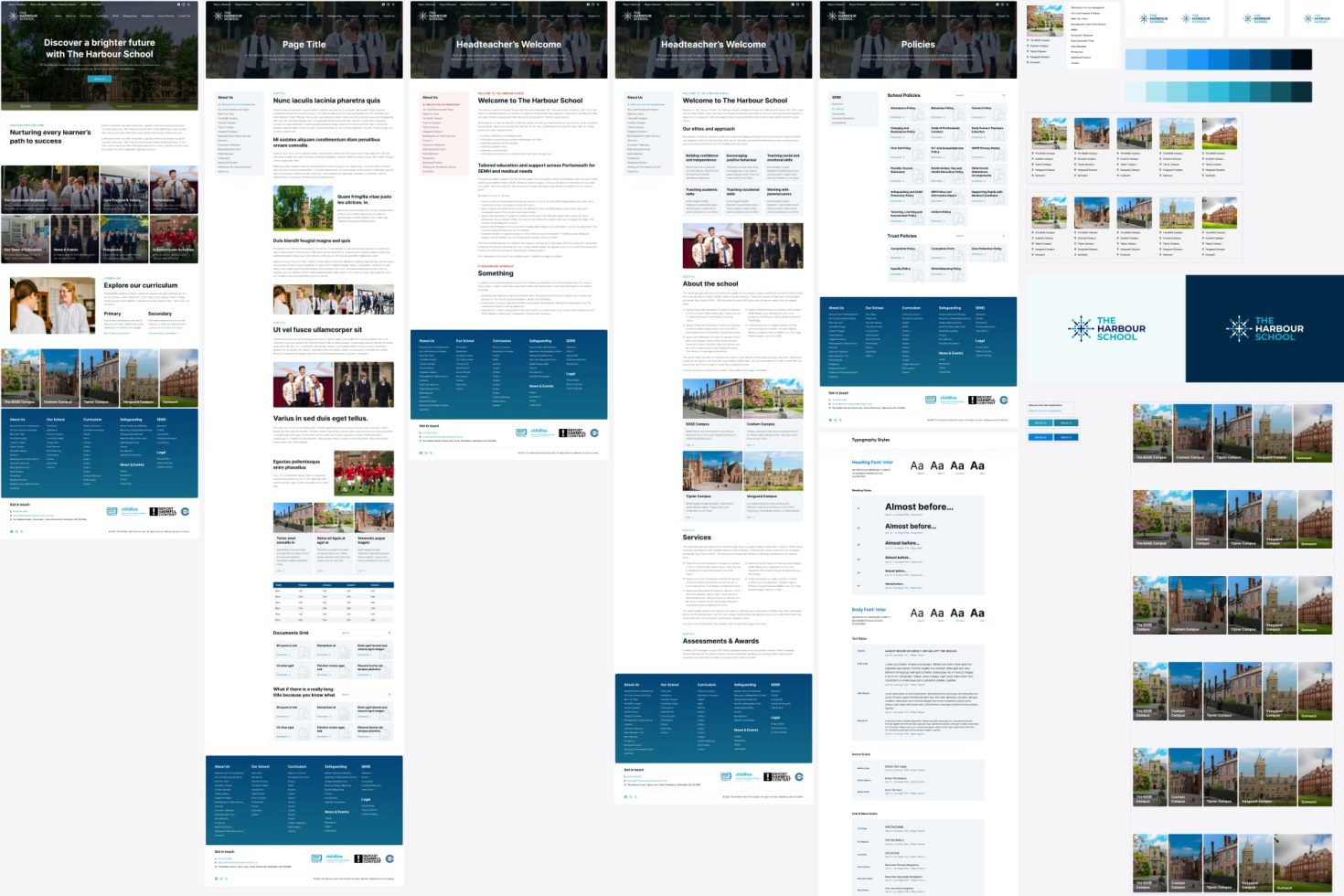 Figma design system for a bespoke website